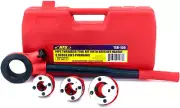 (R) Ratchet Pipe Threader Kit - Ratcheting Pipe Threading Tool Set with 3 Dies