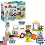 LEGO DUPLO Town Ambulance and Driver Building Toy Playset - Preschool Learnin