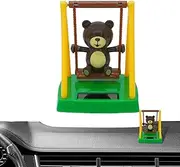 Solar Powered Swing Bear,Cute Swing Bear Solar Powered Dancing Toy Car Interior Doll Ornament | Solar Dashboard Doll Car Decorative Swing Toys for Car Ornament Dashboard Decoration