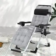 Gardeon Sun Lounge, Folding Camping Chair Lounger Day Bed Chaise Beach Chairs Outdoor Furniture Garden Patio Setting Pool Backyard, with Cotton Padded Seat Armrest Adjustable Backrest Black
