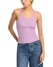 Re/Done Ribbed Cotton Tank Top