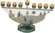 Nine-Headed Lamp Stand Decoration Stick Candles Menorah Large Holders Decorative Holiday Indoor Mounted Candelabra Modern Candle Holder Tall Wax Light Candle Holder Metal