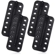 2 Pairs No Tie PU Leather Boot Zipper Inserts Tieless Zipper Boot Laces 7 Eye...