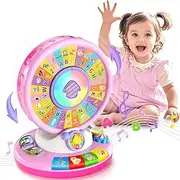 Spin and Sing Alphabet Zoo for Toddler 1-3-Pink