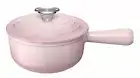 Le Creuset saucepan, bear knob 16 cm, shell pink, gas, IH oven safe