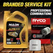 Ryco Oil Filter Nulon 5L APX5W30D1 Eng. Oil Kit for Nissan Dualis J32 V6 J11 C11