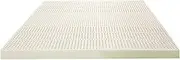 Mona Bedding Pure Natural Latex Mattress Topper, 7.5cm Thick Double Size 7 Zone Bed Mattress Protector Pad with Removable Cover Breathable Air Cells Underlay Protector Mat D 190cm x 137cm