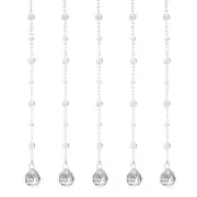 10Pcs Acrylic Crystal Garland Strands Round Bead String Hanging (2m/6.56ft)