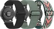 [3 PACK] Elastic Solo Loop Bands for Garmin Vivoactive 5 Bands/ Vivoactive 3 Watch, Garmin Venu 2 Plus Bands/Venu Band Women Men, 20mm Soft Stretchy Nylon Sport Straps for Garmin Vivoactive 5/Venu sq/Forerunner 645 / 245 Smartwatch