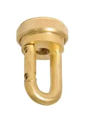 B&P Lamp Solid Brass Quick Screw Collar Loops, 3/8IP
