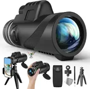 FOHOA High Definition Monoculars High Power Monocular with Smartphone Adapter & Tripod