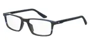 Under Armour Ua 5009 Eyeglasses Men Blue Horn Square 52mm New 100% Authentic