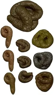 VILLFUL Prank Toys 10pcs Fake Poo Toy Realistic Novelty Sliers for Prank Kit for Parties