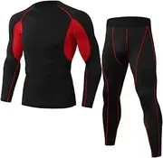 [Abigprofit] Winter Thermal Underwear Sets Men Long John Quick Dry Stretch Thermo Underwear As Shown2 XL