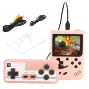 Built-in 500 Classic Games Gameboy 2-Player Mode Handheld Retro Video Game Console Kids Gifts-Pink