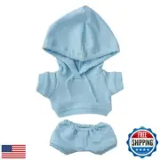 niannyyhouse 20cm Plush Doll Clothes Elastic Solid Sportswear Suits Hoodie Pa
