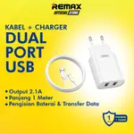 REMAX JANE 桌面充電器適配器 2 端口 USB 帶 MICRO USB 電纜 RP-U35