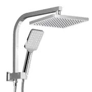 8'' Rain Shower Head Set Handheld Square High Pressure Chrome