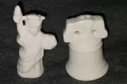 Mini Statue of Liberty and Liberty Bell Salt and Pepper Shakers White USA