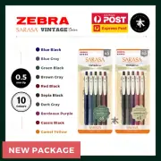 Zebra Sarasa Clip Gel Pen - 0.5mm - Vintage Colour Set 1 / Set 2 (New Package)