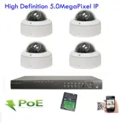 4Ch H.265 Network NVR 5MP ONVIF PoE IP OSD Menu 3D IP66 Outdoor Security Camera