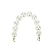 Faux Pearl Beads Chain Handbag Pearl Handle Chain Strap 20mm with Lobster
