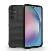 For Samsung Galaxy A55 5G Case Shielding Wavy Cover, Black