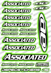 ASSOCIATED RC TEAM STICKER SHEET RK EDITION DECAL RC BUGGY RC10 AE CUSTOM GREEN