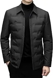 [JEShifangjiusu] Warm Lightweight Wool Coat Inner Coat Winter Thick Winter Coat Wind Jacket Man, Black, Large