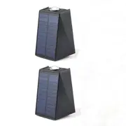 2Pcs Solar Outdoor Wall Lights Up and Down,Outdoor Lamp Solar Wall Sconces Lights, IP65 Waterproof Solar Exterior Lights for House Garage Garden Yard Porch, Warm White