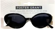 Foster Grant Black 100% UVA/UVB Lens Protection Puffy G KIDS Black Sunglasses 9z