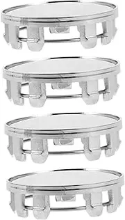 4pcs Hub Center Cap Wheel Cover Tire Hub Tire Cap Wheels Light Racing Automotive Cover Universal Shiny Rim Car Accessories Abs Silver