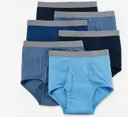 Big Man's 12 Pcs Cotton Full-Cut Briefs Underwear 4XL 54-56 with Gray Band