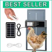 Automatic Chicken Coop Door with 20M Remote Control - Solar Powered & Durable