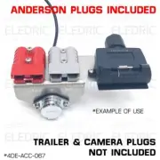 Anderson Plug 50 Amp Flat 7 Pin Trailer Socket Camera Mount Bracket +plugs - 067