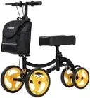 ELENKER Deluxe Steerable Knee Walker - 10" Front Wheels - Black