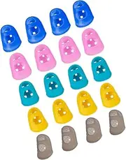 Abaodam 50Pcs Fingertip Protection Caps Durable Silicone Finger Covers for Guitar Practice Slip Design Multi Color for Learners Suitable for Guitar Banjo and More