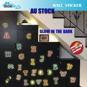 A-Z Colorful letters Alphabet Glow In The Dark Kids Wall Stickers