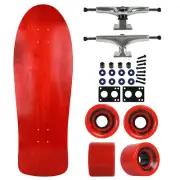 Moose Old School Skateboard 30" Stain Red, 7" Raw Trucks & 59mm Red Wheels