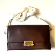 MICHAEL KORS Barolo Wine Burgundy CECE Clutch CHAIN Crossbody Bag ~ NEW NWT