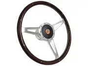 1965-67 Ford Mustang Shelby 9-Bolt Espresso Wood Steering Wheel Kit, GT-350 (for: Ford)