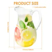 Plastic Juice Pitcher 2.2L Large Capacity Clear Water Pitcher Fridge Jug AU~·
