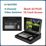 AVMATRIX Shark S4 PLUS 4-Channel 10.1" Display SDI-HDMI broadcast Video Switcher