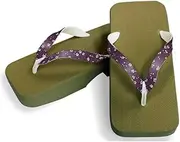 Hajime(一歩) [One Step] [Hajime] Geta Geta Clogs, Soft and Water Resistant, Made of Sponge, 11.2 inches (28.5 cm), GR/Cherry Blossom x Purple, Cherry Blossom x Purple (Cherry Blossom x Purple/28.5), Sakura ×