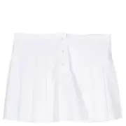 [We11done] White Womens Box Pleated Mini Skirt