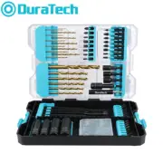 DuraTech 87PC Impact Screwdriver Bit Drill Bit Set Socket Set Hex Shank Adapters