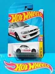 2024 HOT WHEELS 98 SUBARU IMPREZA 22B STi-VERSION #244 WHITE 90s DRIFT (DAMAGED)