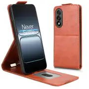 Compatible For OnePlus Nord 5 5G Stand Case Magnetic Clasp Vertical Flip Leather Phone Cover with Card Holder Orange