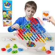 Stacking Building Balance Block Game STEM Toys for Kids & Family, Balancing Blocks Board Games Stacking Fun Toy for Children, Adults, Party