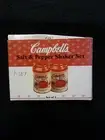 Rare Set Campbell's Tomato Soup Can Salt and Pepper Shakers 2001